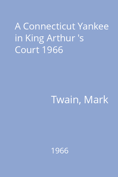 A Connecticut Yankee in King Arthur 's Court 1966