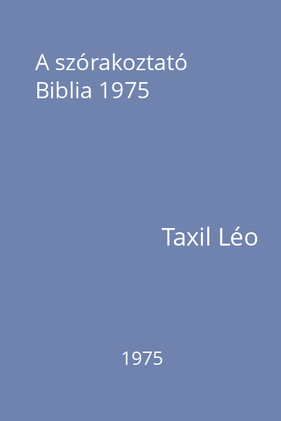 A szórakoztató Biblia 1975