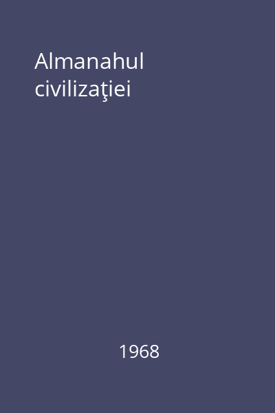 Almanahul civilizaţiei