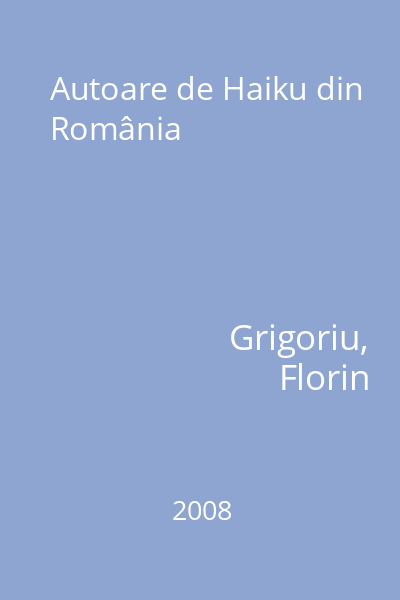 Autoare de Haiku din România