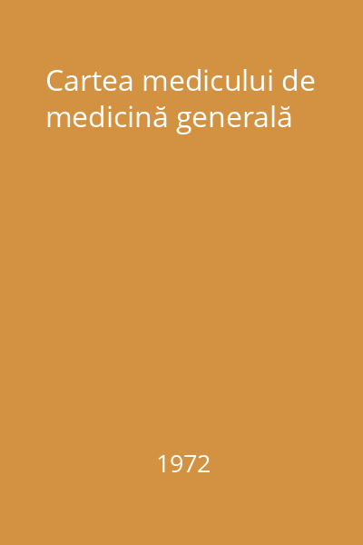Cartea medicului de medicină generală