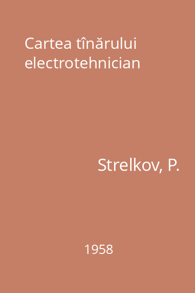 Cartea tînărului electrotehnician