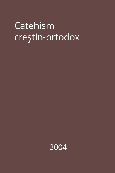 Catehism creştin-ortodox