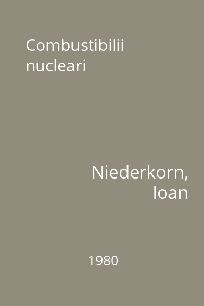 Combustibilii nucleari