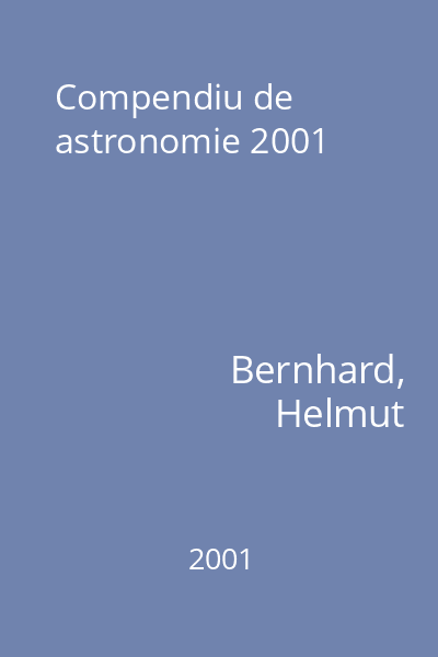 Compendiu de astronomie 2001