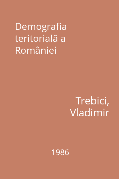 Demografia teritorială a României