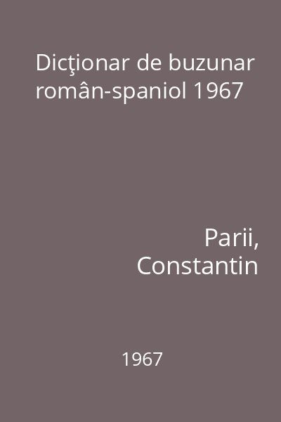 Dicţionar de buzunar român-spaniol 1967
