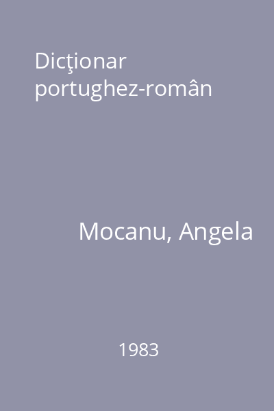 Dicţionar portughez-român