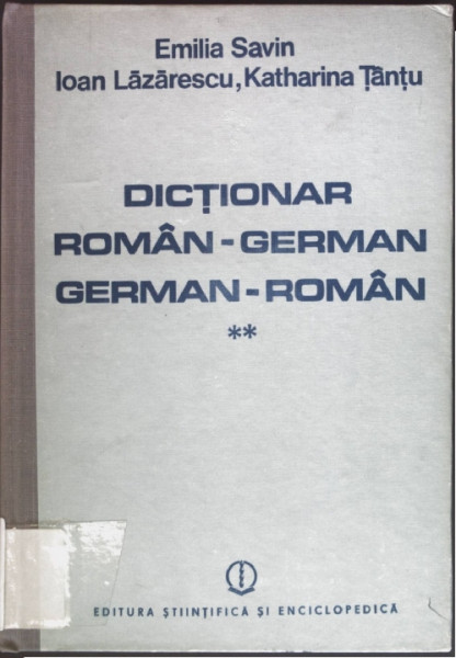 Dicţionar român-german ; german-român vol. 2