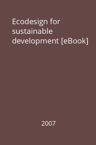 Ecodesign for sustainable development [eBook]