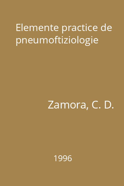 Elemente practice de pneumoftiziologie