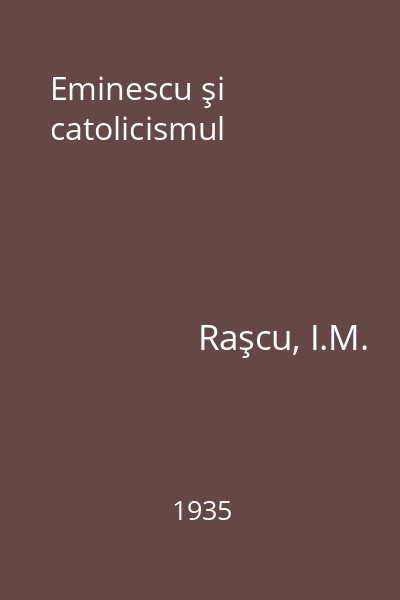Eminescu şi catolicismul