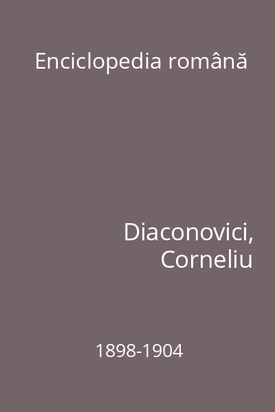 Enciclopedia română