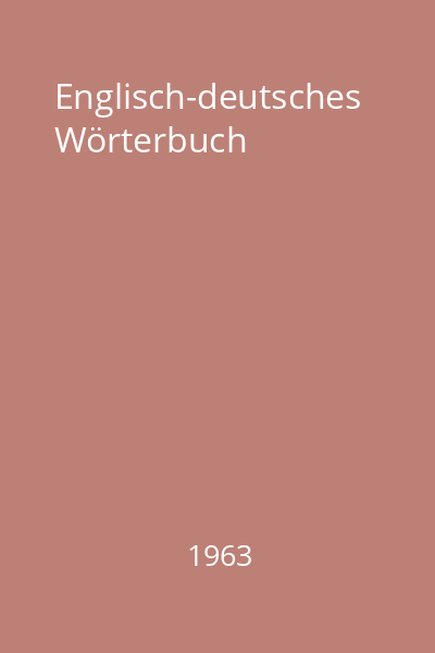 Englisch-deutsches Wörterbuch
