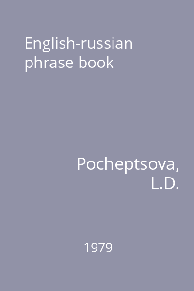 English-russian phrase book