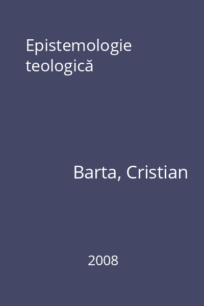 Epistemologie teologică