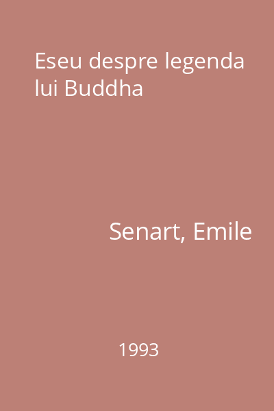 Eseu despre legenda lui Buddha