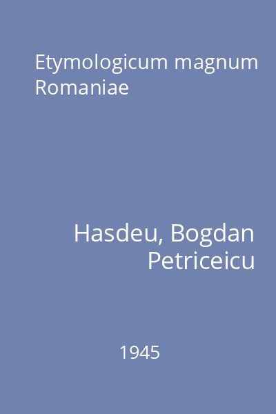 Etymologicum magnum Romaniae