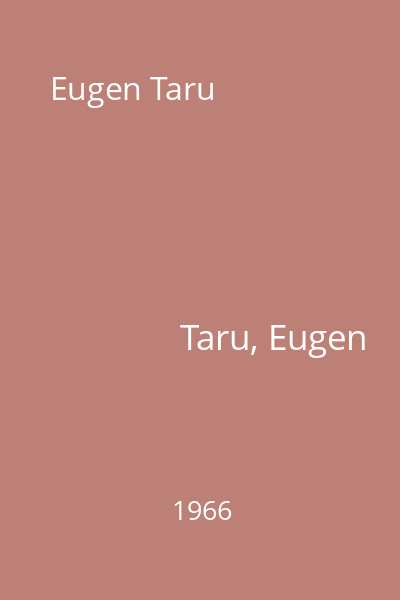 Eugen Taru