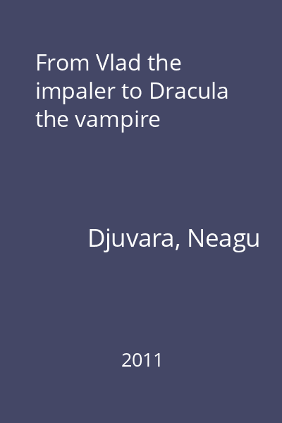 From Vlad the impaler to Dracula the vampire