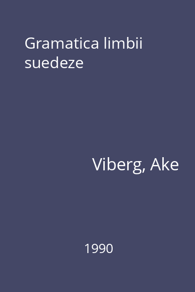 Gramatica limbii suedeze