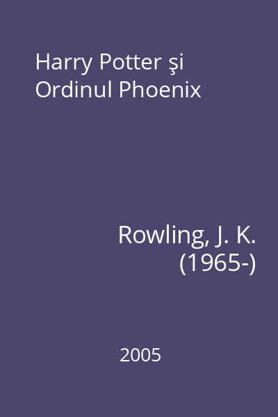 Harry Potter şi Ordinul Phoenix
