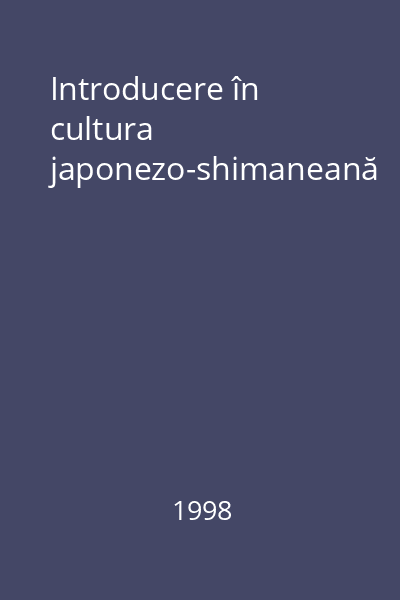 Introducere în cultura japonezo-shimaneană