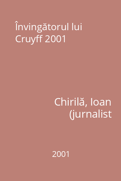Învingătorul lui Cruyff 2001