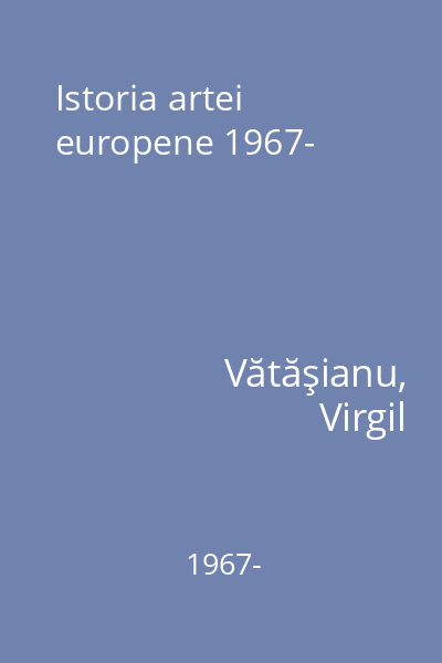 Istoria artei europene 1967-