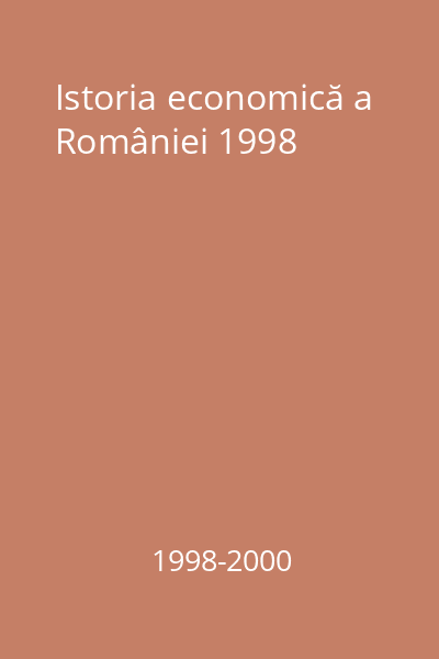 Istoria economică a României 1998