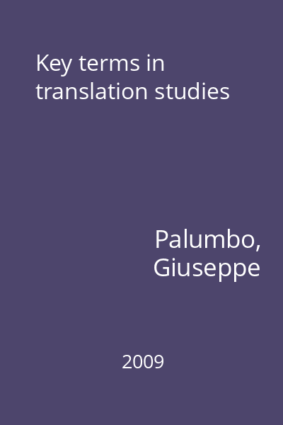 Key terms in translation studies
