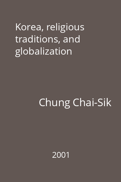 Korea, religious traditions, and globalization