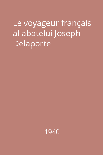 Le voyageur français al abatelui Joseph Delaporte