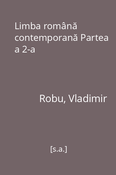 Limba română contemporană