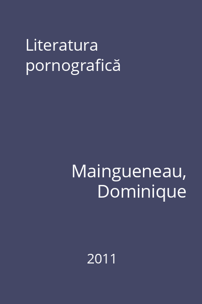 Literatura pornografică