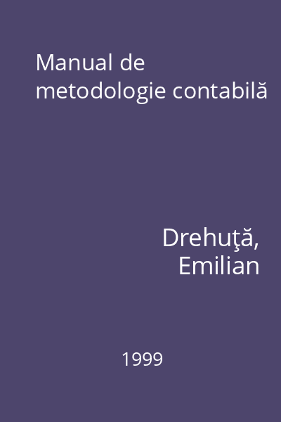 Manual de metodologie contabilă
