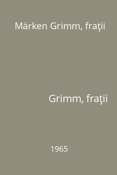 Märken Grimm, fraţii