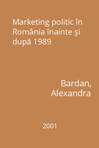 Marketing politic în România înainte şi după 1989
