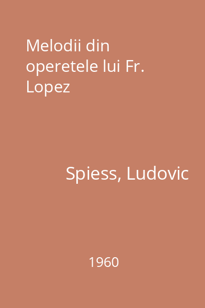 Melodii din operetele lui Fr. Lopez