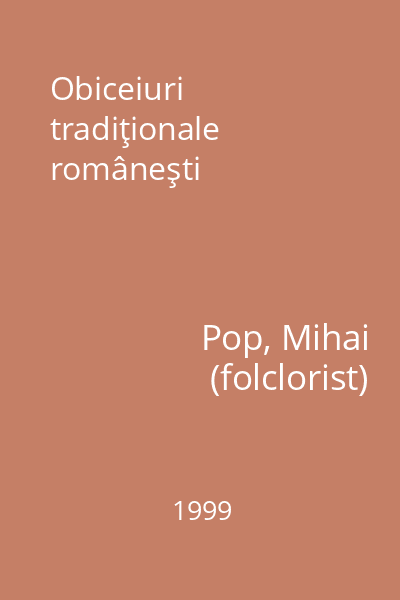 Obiceiuri tradiţionale româneşti