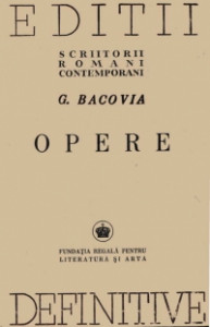 Opere Bacovia, G. 2006: [facsimil]