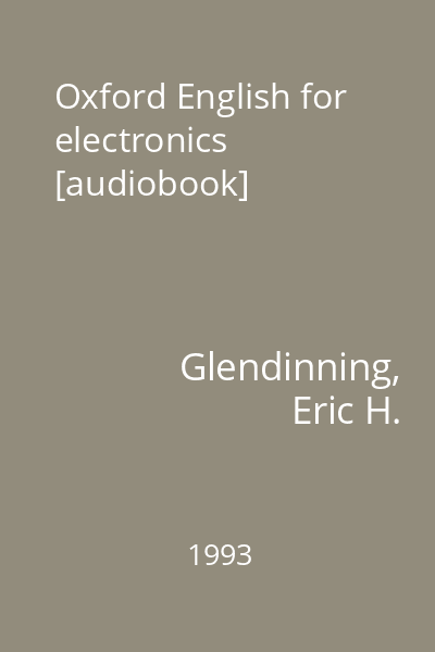 Oxford English for electronics [audiobook]