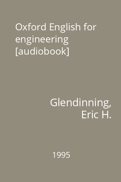 Oxford English for engineering [audiobook]