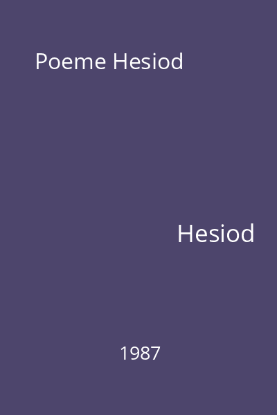 Poeme Hesiod