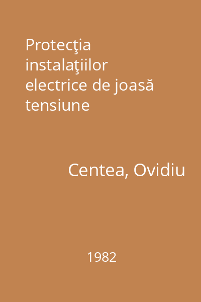 Protecţia instalaţiilor electrice de joasă tensiune