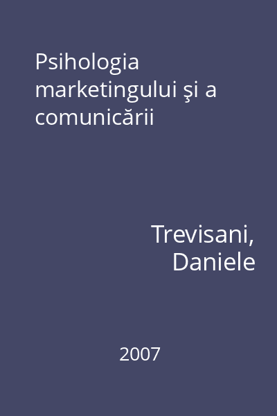 Psihologia marketingului şi a comunicării