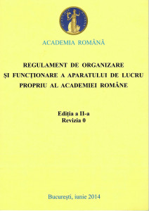 Regulament de organizare şi funcţionare a Aparatului de lucru propriu al Academiei Române