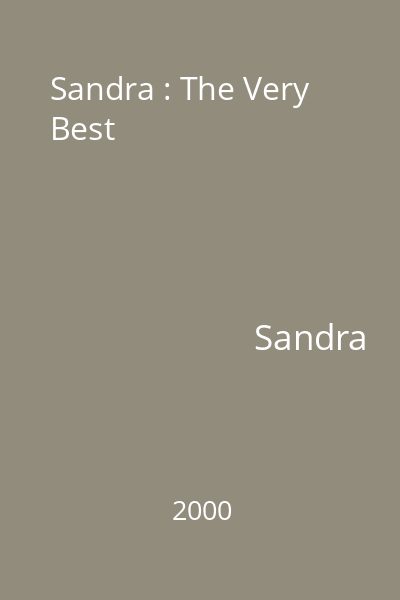 Sandra : The Very Best