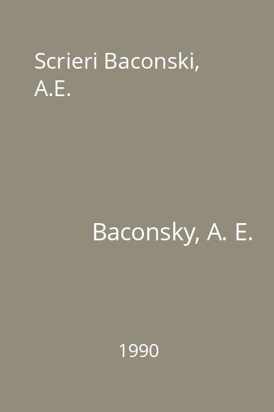Scrieri Baconski, A.E.