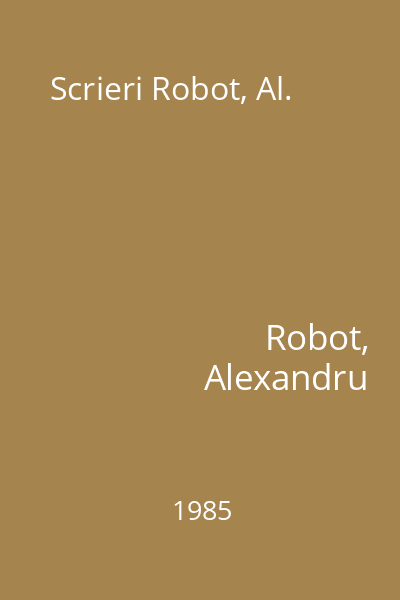 Scrieri Robot, Al.